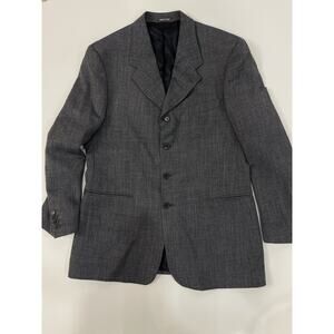 Studio Milano Made in Italy Blue And Gray Pattern PARMA Suit Jacket 52 L